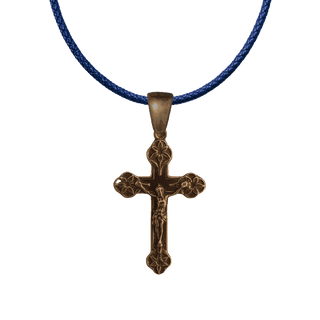 Vintage Bronze Lily Point Crucifix
