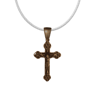 Vintage Bronze Lily Point Crucifix