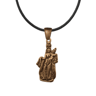 Vintage Bronze Our Lady of Mount Carmel Statue Medal
