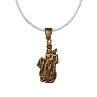 Vintage Bronze Our Lady of Mount Carmel Statue Medal