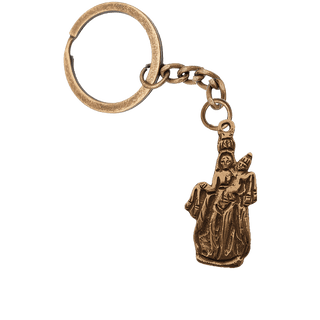 Vintage Bronze Our Lady of Mount Carmel Statue Medal