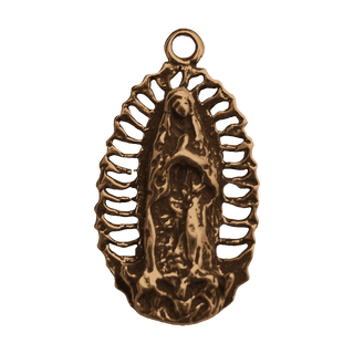 Vintage Bronze Radiant Our Lady of Guadalupe Medal