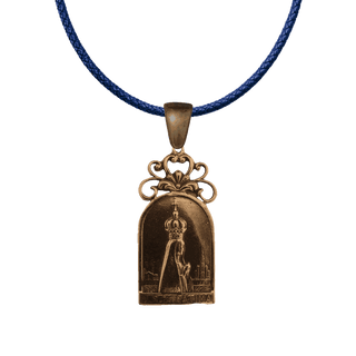 Vintage Bronze Crowned Our Lady of Fatima Medal