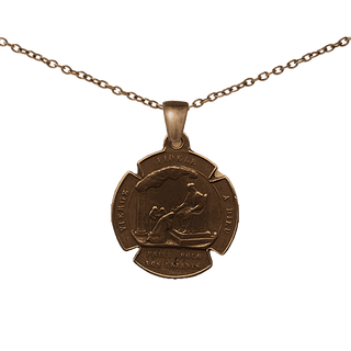 Vintage Bronze Vierge Fidele Two Sided French Medal