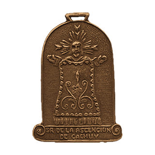 Vintage Bronze Senor de la Ascension de Cachuy Medal