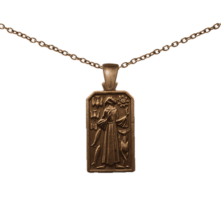 Vintage Bronze Saint Francis with the Animals Medal