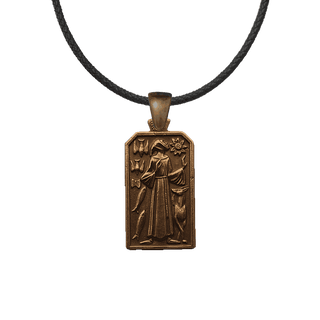 Vintage Bronze Saint Francis with the Animals Medal