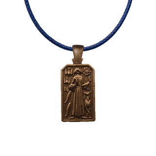 Vintage Bronze Saint Francis with the Animals Medal