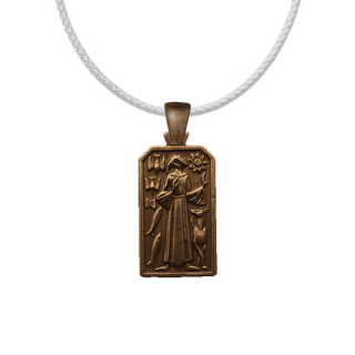 Vintage Bronze Saint Francis with the Animals Medal