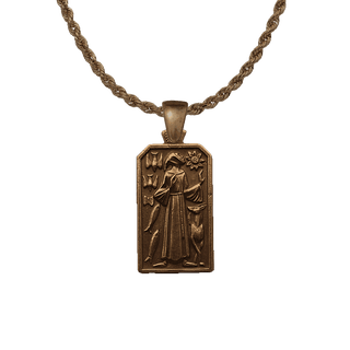 Vintage Bronze Saint Francis with the Animals Medal