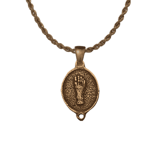 Vintage Bronze Wounds of the Passion Medal and Links Set