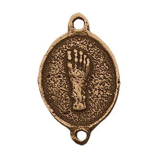 Vintage Bronze Wounds of the Passion Medal and Links Set
