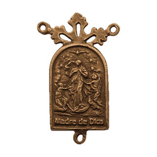 Vintage Bronze Untier of Knots Rosary Center
