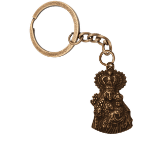 Vintage Bronze Crowned Madonna and Child Medal