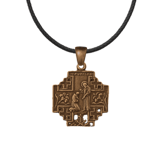 Vintage Bronze St. Francis Jerusalem Cross Medal