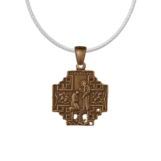 Vintage Bronze St. Francis Jerusalem Cross Medal