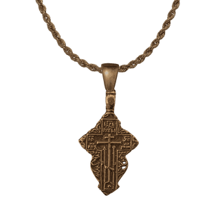 Vintage Bronze Old Russian Orthodox Cross