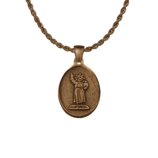 Vintage Bronze Holy Child Jesus Medal