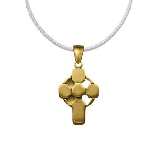 Vintage Yellow Bronze Simple Celtic Cross