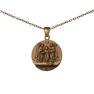 Vintage Bronze St. Thomas Aquinas Angelic Warfare Medal