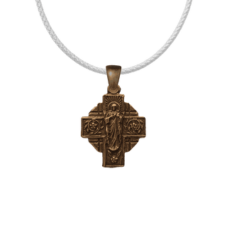 Vintage Bronze Our Lady of Mount Carmel Scapular Cross
