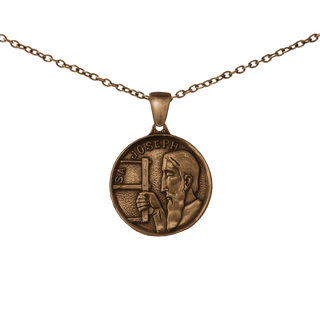 Vintage Bronze St. Joseph the Worker Medal
