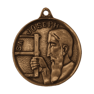 Vintage Bronze St. Joseph the Worker Medal