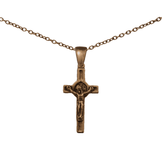 Vintage Bronze St. Benedict Crucifix, Small