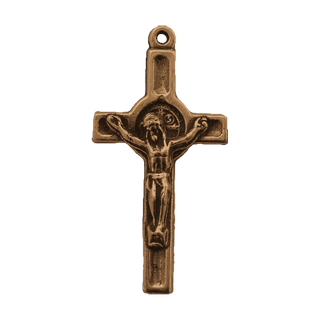 Vintage Bronze St. Benedict Crucifix, Small