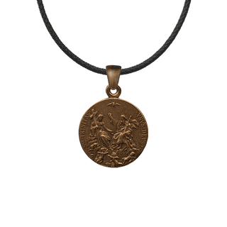 Vintage Bronze Holy Trinity and Holy Spirit Medal