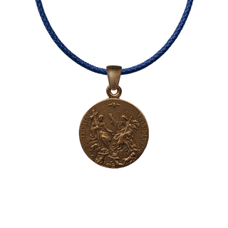 Vintage Bronze Holy Trinity and Holy Spirit Medal