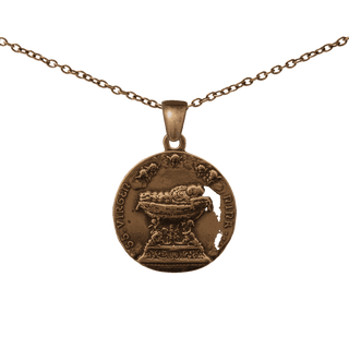 Vintage Bronze Virgen Niña, the Infant Virgin Mary Medal