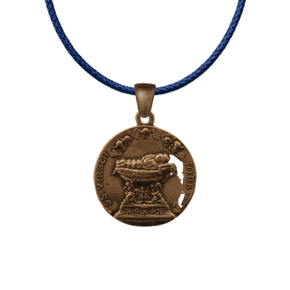 Vintage Bronze Virgen Niña, the Infant Virgin Mary Medal