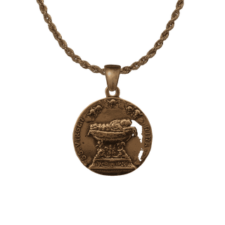 Vintage Bronze Virgen Niña, the Infant Virgin Mary Medal