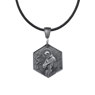 Vintage White Bronze St. Francis Blessing Medal
