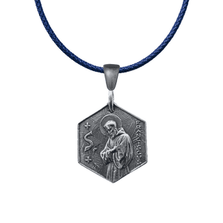 Vintage White Bronze St. Francis Blessing Medal