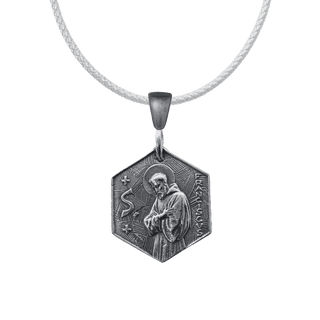 Vintage White Bronze St. Francis Blessing Medal