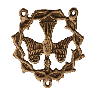 Vintage Bronze Holy Spirit and Crown of Thorns Center