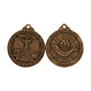 Vintage Bronze Assisi Eucharistic Congress Medal