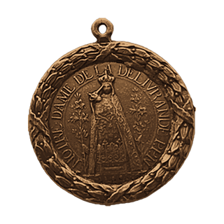 Vintage Bronze Notre-Dame de la Delivrande Medal