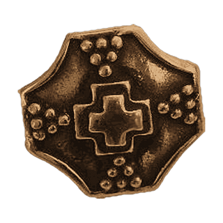 Vintage Bronze Small Cross Button