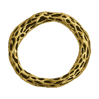 Vintage Yellow Bronze Celtic Openwork Rosary Ring