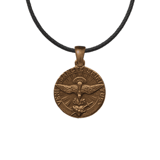 Vintage Bronze Veni Sancte Spiritus Medal