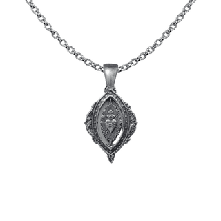 Vintage Sterling Silver Openwork Sacred Heart Medal