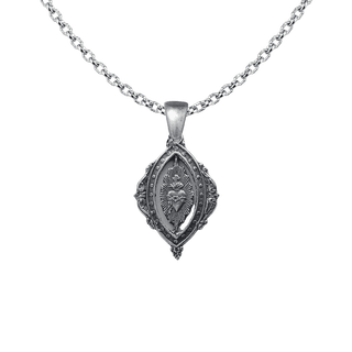 Vintage Sterling Silver Openwork Sacred Heart Medal