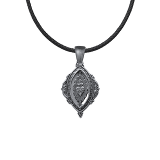 Vintage Sterling Silver Openwork Sacred Heart Medal