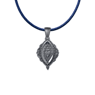 Vintage Sterling Silver Openwork Sacred Heart Medal