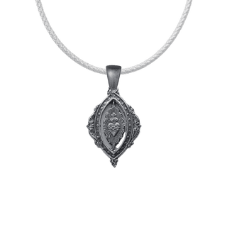 Vintage Sterling Silver Openwork Sacred Heart Medal