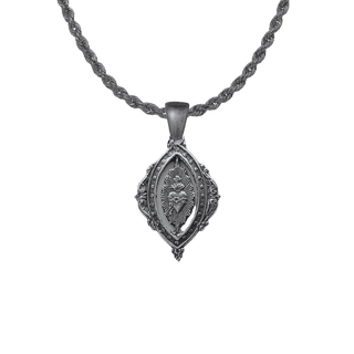 Vintage Sterling Silver Openwork Sacred Heart Medal