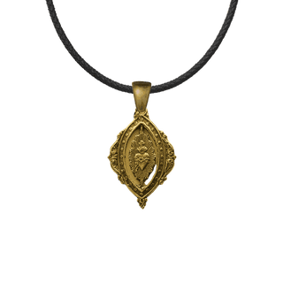Vintage Yellow Bronze Openwork Sacred Heart Medal